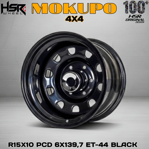 Velg Kaleng Ring 15 PCD 6X139 Lebar 10 | Velg HSR R15 Mokupo Cocok Buat Hardtop, Triton