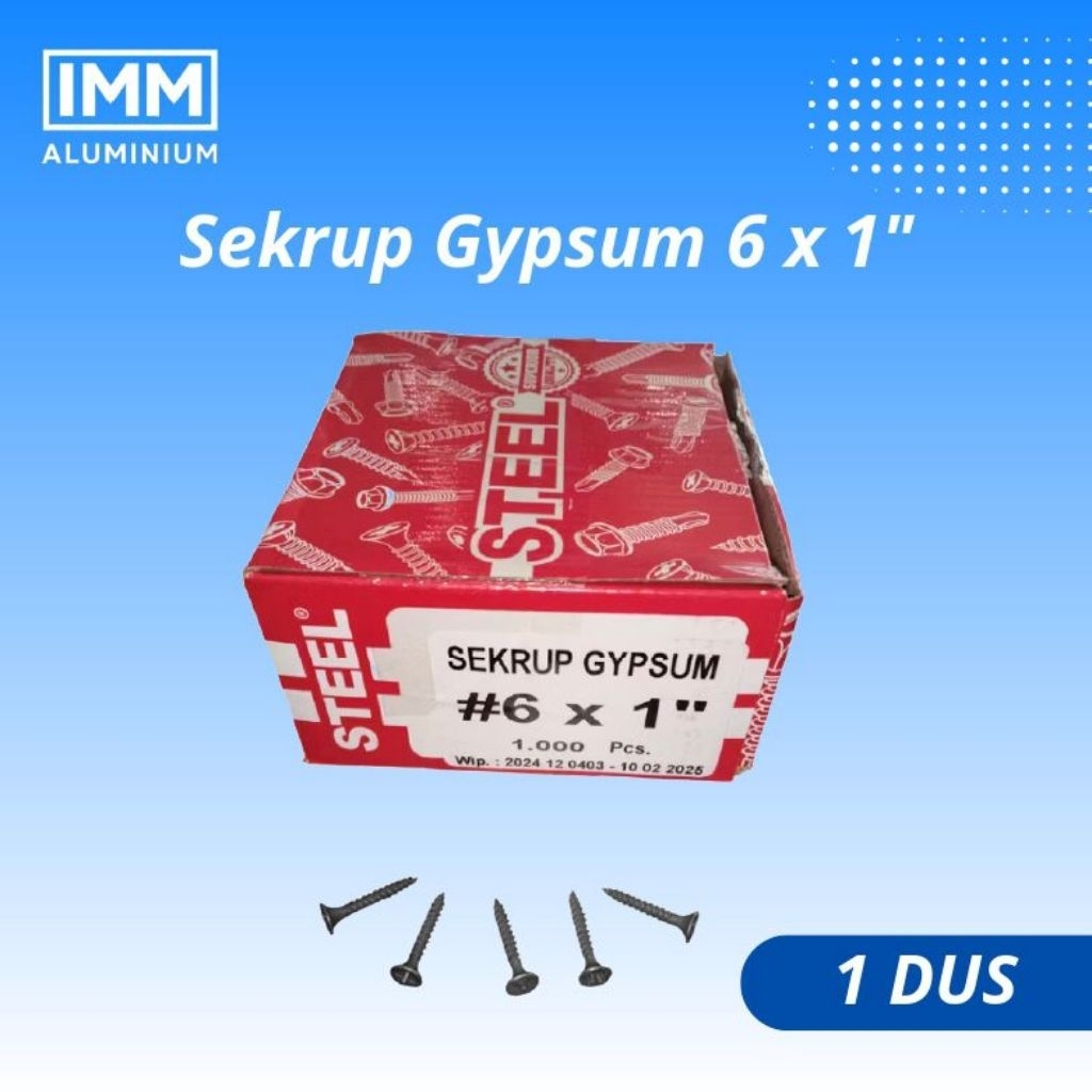 [ 1 Dus ] Sekrup Gypsum 2,5cm 6 x 1"