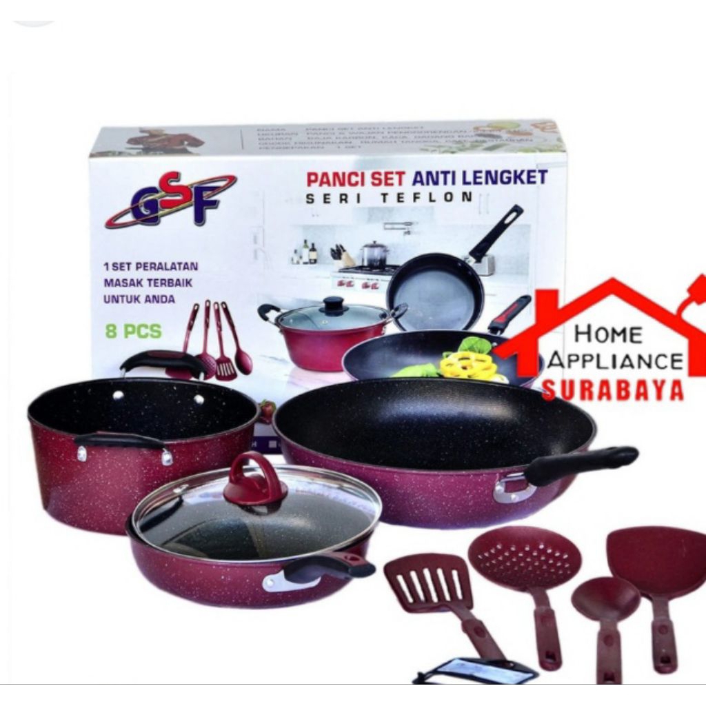 WDY Panci stainless wajan set lengkap