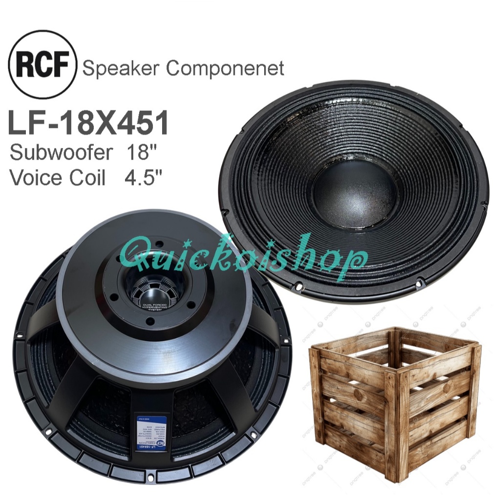 Speaker Component Rcf LF-18X451 cOIL 4.5" Komponen Speaker 18" LF 18X451