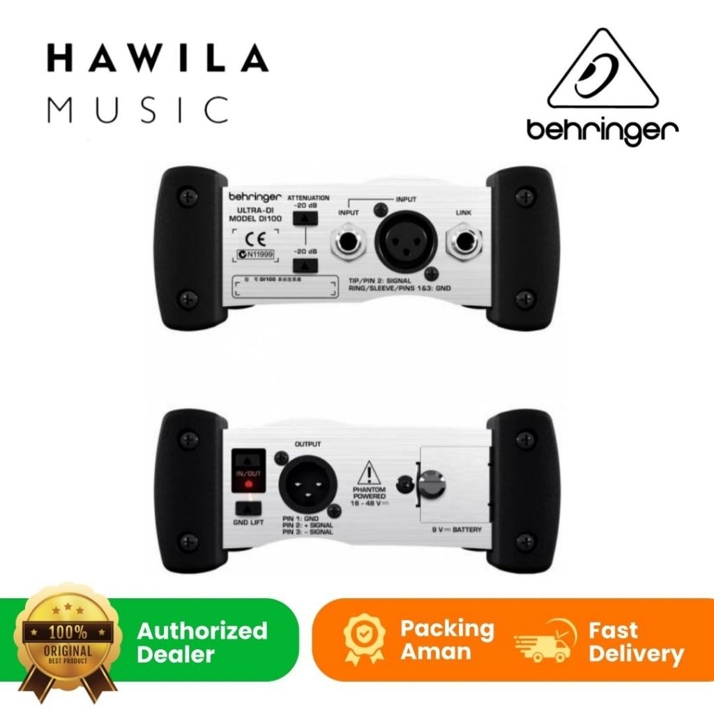 Behringer Di100 1 Channel Active Direct Box Behringer DI 100