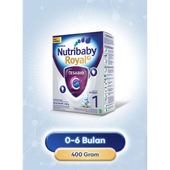SUSU NUTRIBABY ROYAL 1 (0-6 BULAN) CESABIO 400 GR/SUSU BAYI ALERGI SUSU SAPI
