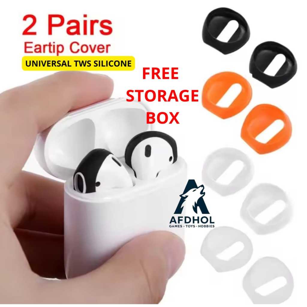 EARTIPS 2PCS KARET HEADSET HANDSET EAPHONE HANDSFREE AIRPODS 1 2 HUAWEI FREEBUDS SE 3 2 SAMSUNG GALA