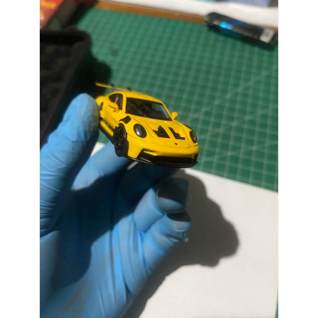 lmlf porsche gt3rs yellow diecast 1/64