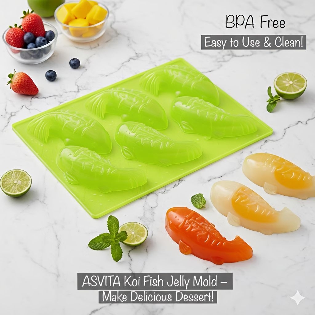 Cetakan Coklat Agar Puding Jelly Ikan Koi 10 ASVITA / Cetakan Coklat Jelly Puding Ikan Koi isi 10 / 