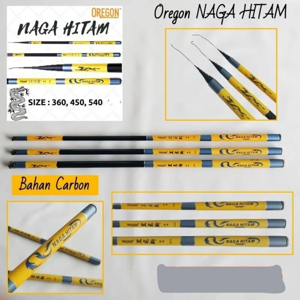 JORAN TEGEK PANCING OREGON NAGA HITAM SIZE 360 450 540