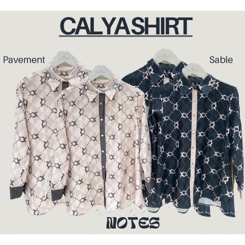 SIAP KIRIM CALYA SHIRT - SALE CALYA BLOUSE WEARING KLAMBY PACKAGING ZIPLOCK