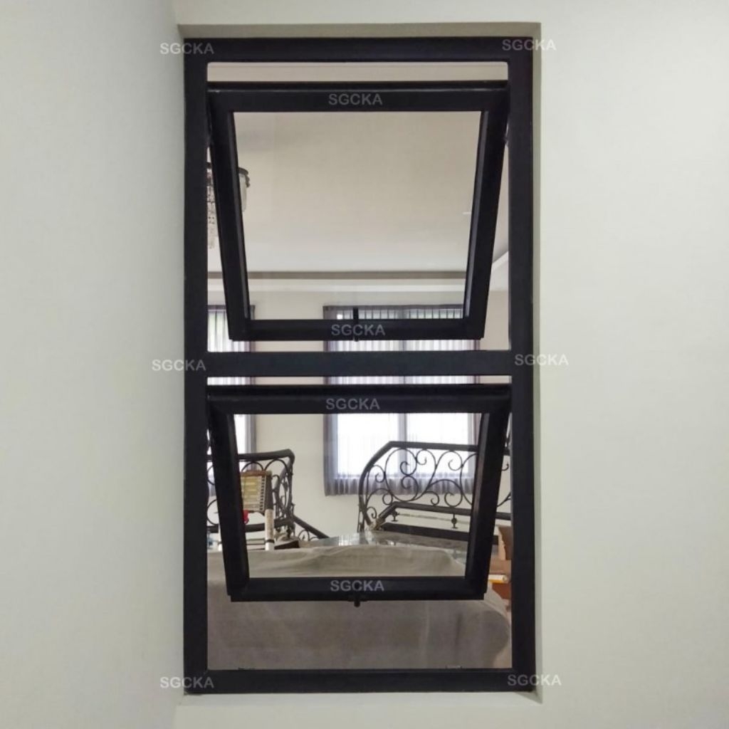 kusen jendela alumunium 2 daun jendela ukuran tinggi 100 Lebar 50 100x50