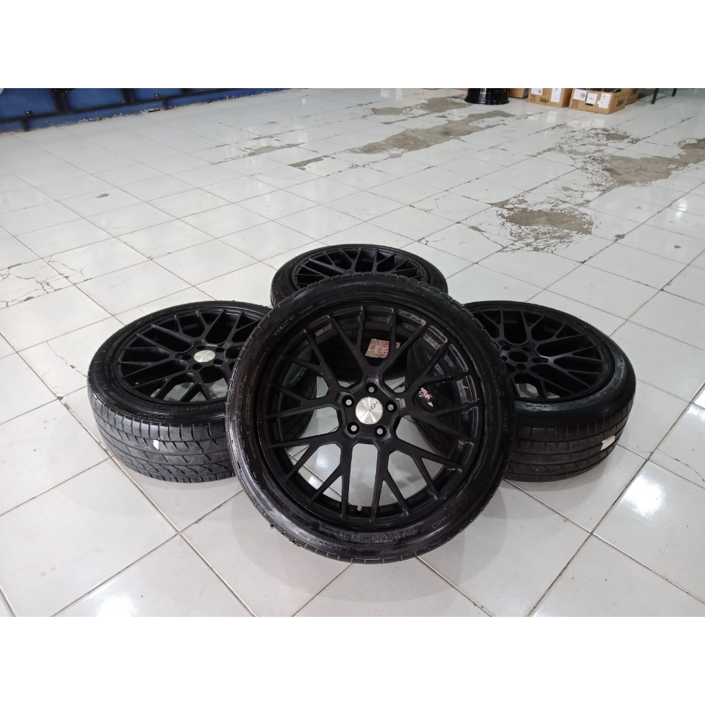 VELG MOBIL SEKEN PALISADE SANTAFE NEW X-TRAIL RACING HSR RING 20 PCD 5X114 BLACK BAN 255 45 R20