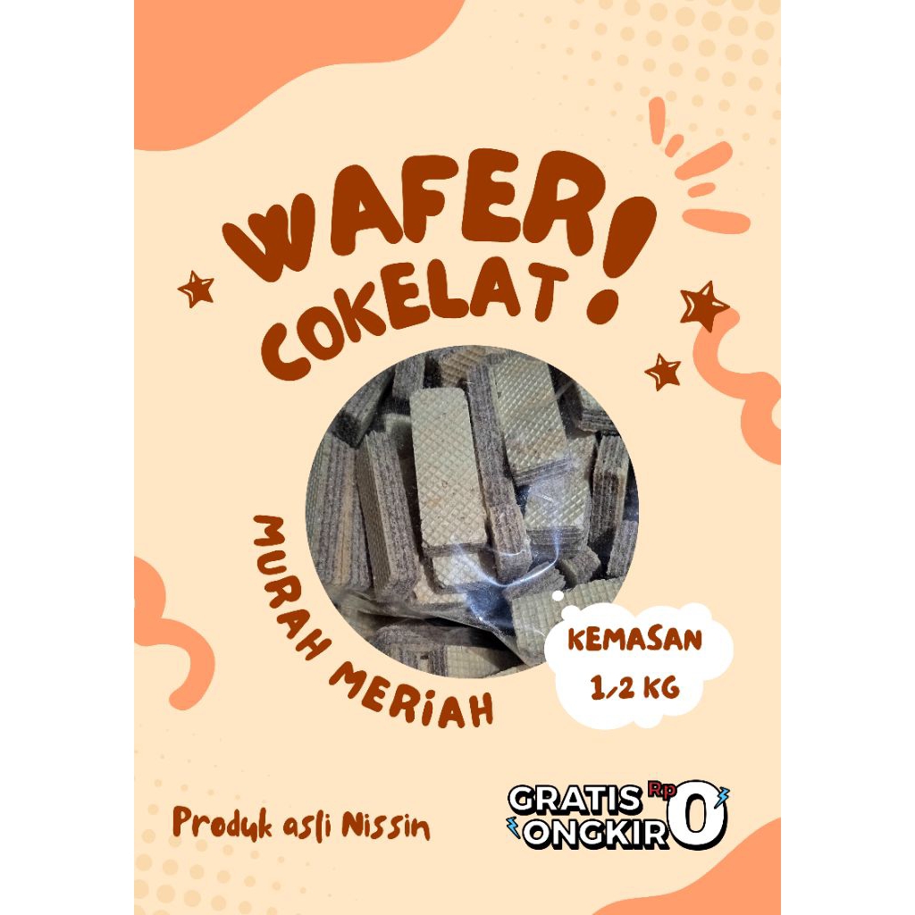 Wafer Coklat Nissin Kemasan ½kg