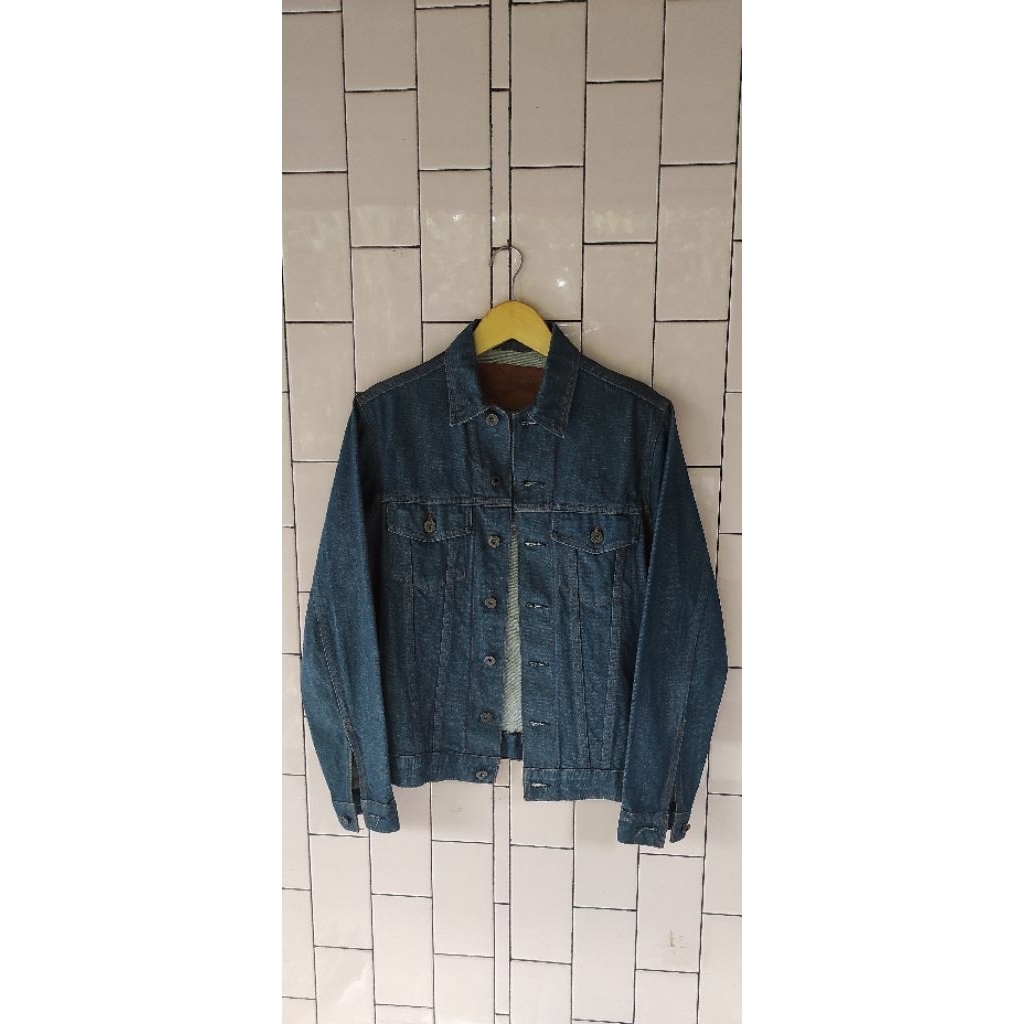denim jacketNatural indigo Selvedge12.5oz Japanese denimmade in Canada size Spanjang 64lebar 48/49ko