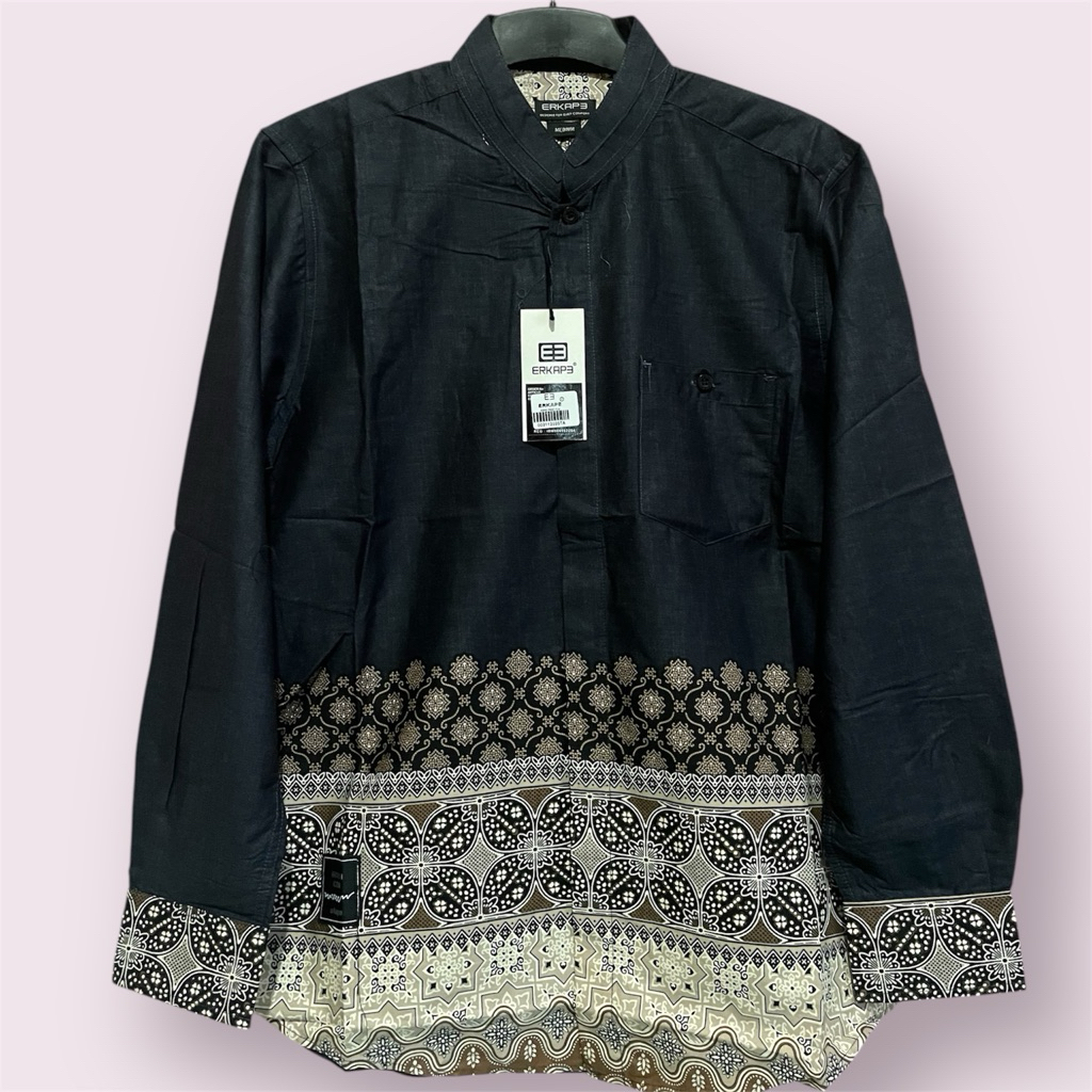 kemeja pria kerah Shanghai erkape