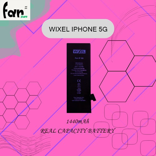 WIXEL BATRE Double Power Handphone Iphone 5 / Iphone 5G Batre Batrai Battery Dual HP Apple Ip Ori
