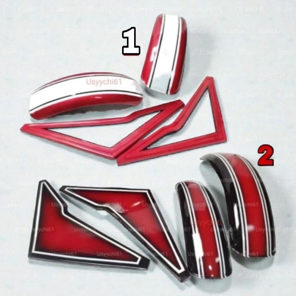 Spakbor Slebor SET & Cover Tutup Bok Aki Accu Samping Cat Motor Vixion Old Custom Putih Merah