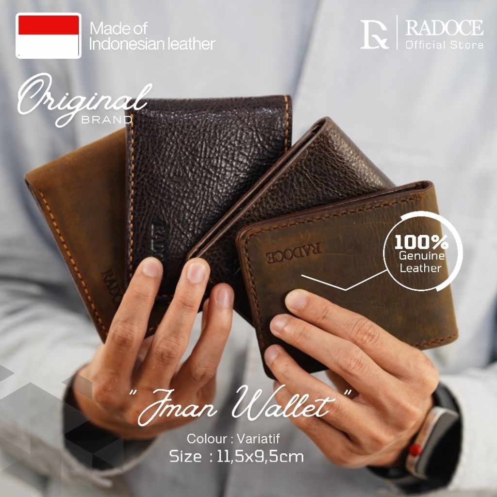 Radoce Bags - Dompet Lipat Pria - Tas Kulit Sapi Asli - DOMPET J-MAN