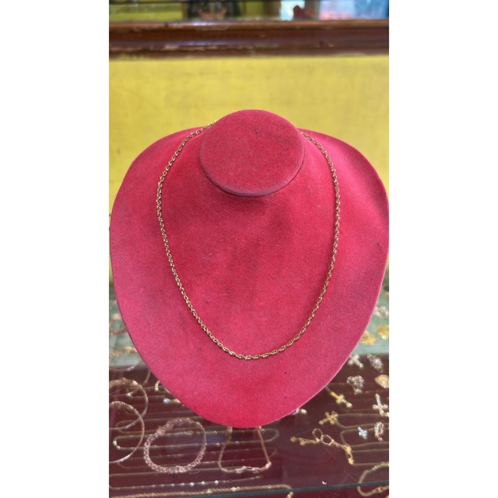 kalung disco emas 22k elegant simple berat gram 1.93 gr