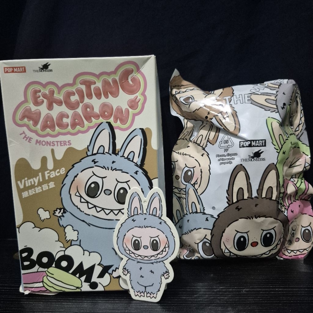 LABUBU V1 THE MONSTER EXCITING MACARON ORIGINAL POPMART SEA SALT COCONUT KEMEJA