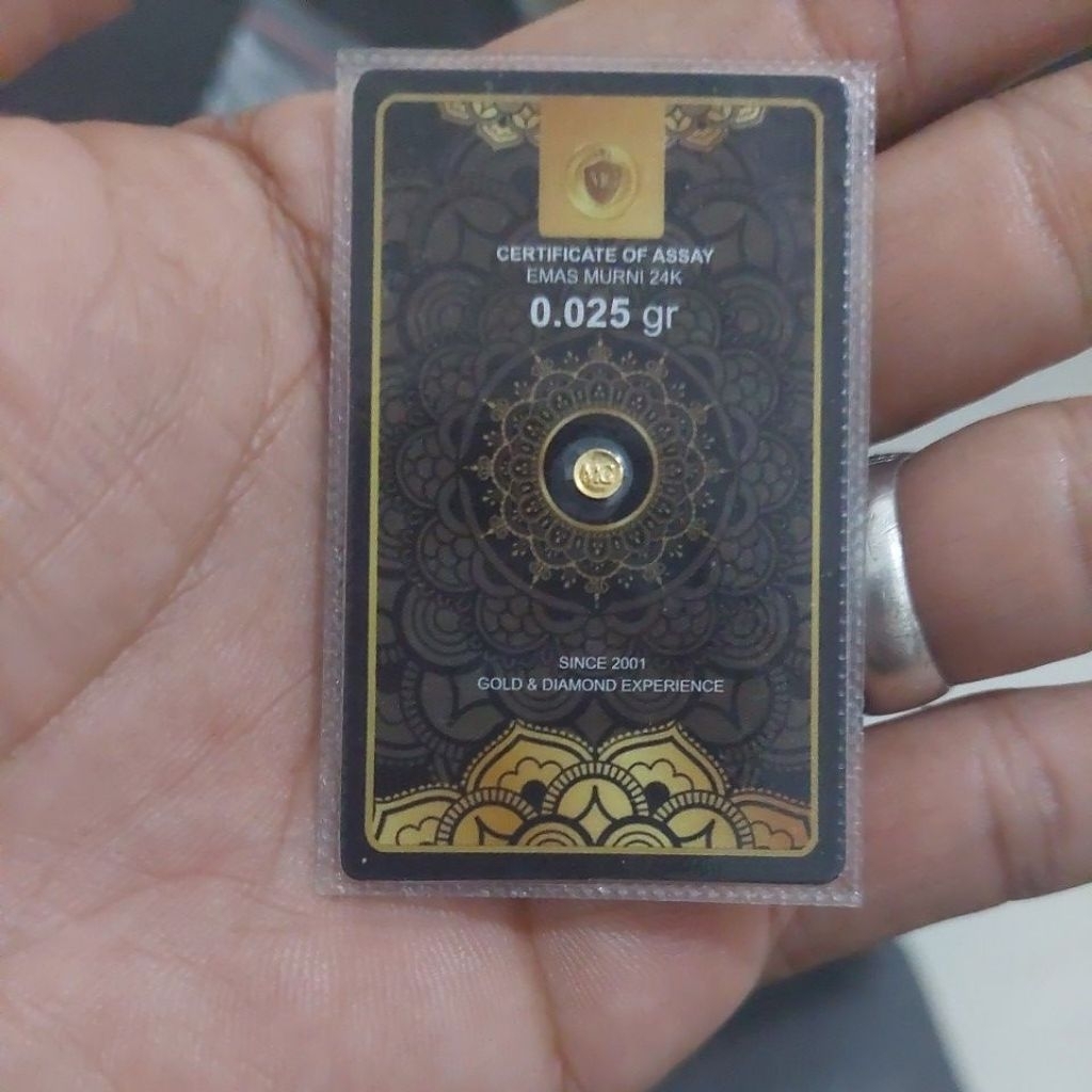 mini gold 0,025 gram asli.