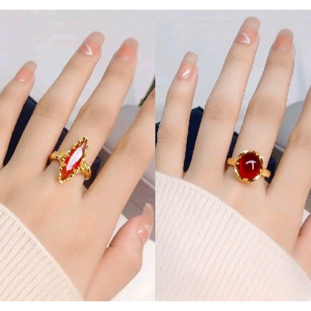cincin wanita dewasa giok merah promo terbaik bisa COD