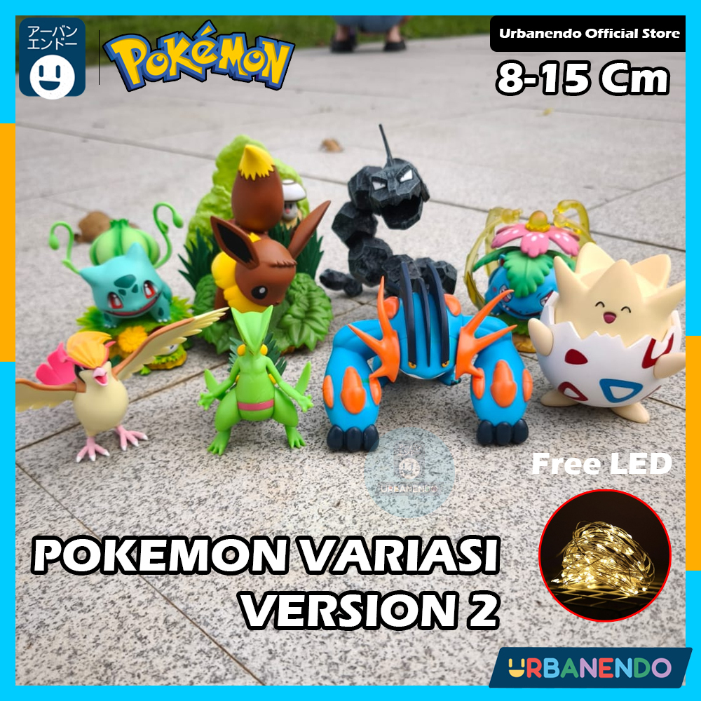 [URBANENDO] Action Figure Pokemon Variasi Versi ke-2 Onyx Togepi Evee Venusaur Bulbasaur