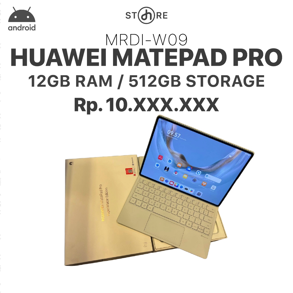 Second , Huawei MatePad Pro + Keyboard + Pencil + Mouse , 13,2" , 12/512 , Green , MRDI-W09
