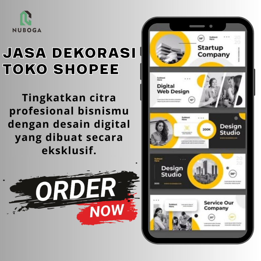 JASA DEKORASI TOKO SHOPEE DESAIN CUSTOM LOGO SENDIRI - BANNER SATUAN