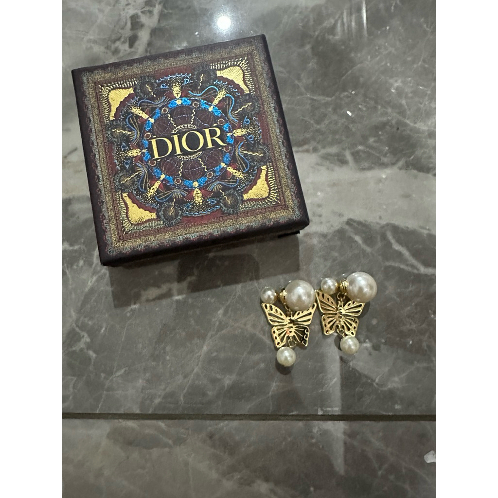 cd anting kupu butterfly double pearl