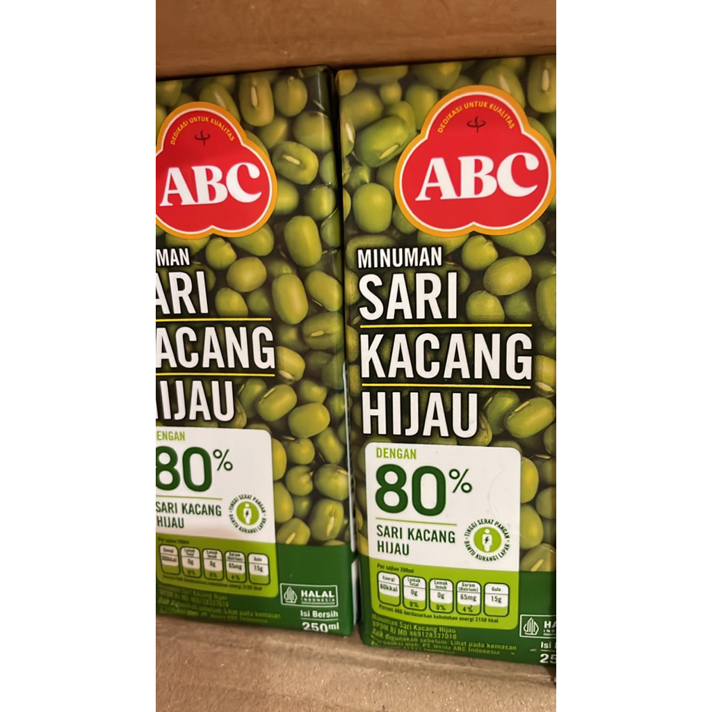 SARI KACANG HIJAU ABC 200ml - per cartoon