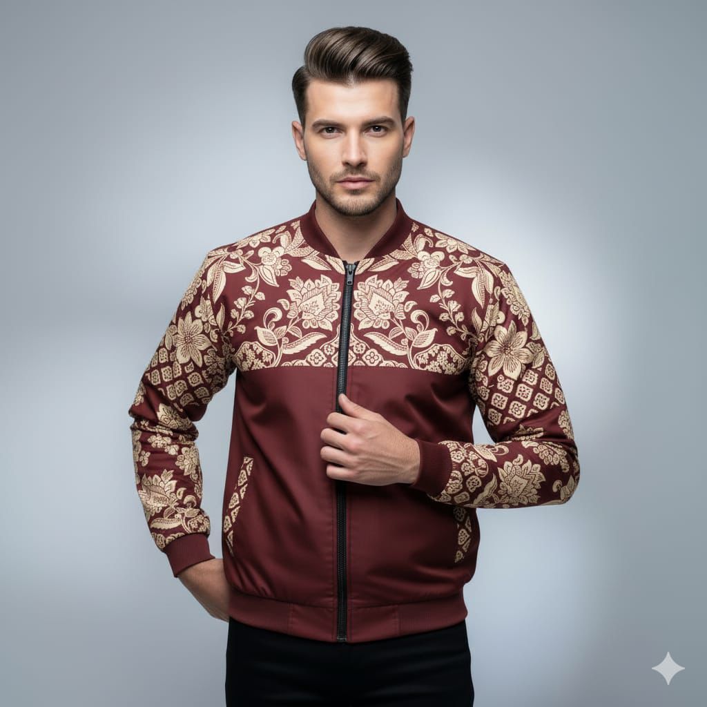 Jaket Batik Bomber Pria/SAVANA BATIK
