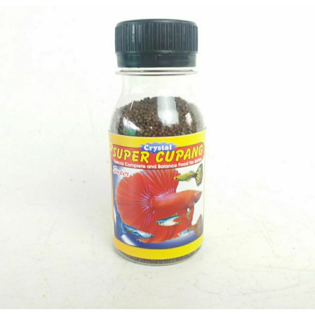 Pelet/ Pakan Crystal Super Cupang : Ikan Cupang, Guppy, Molly, dan Ikan Kecil Lainnya