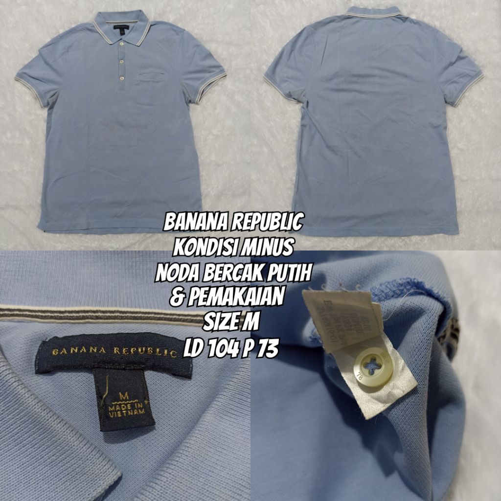 Banana Republic polo shirt kaos polo size m