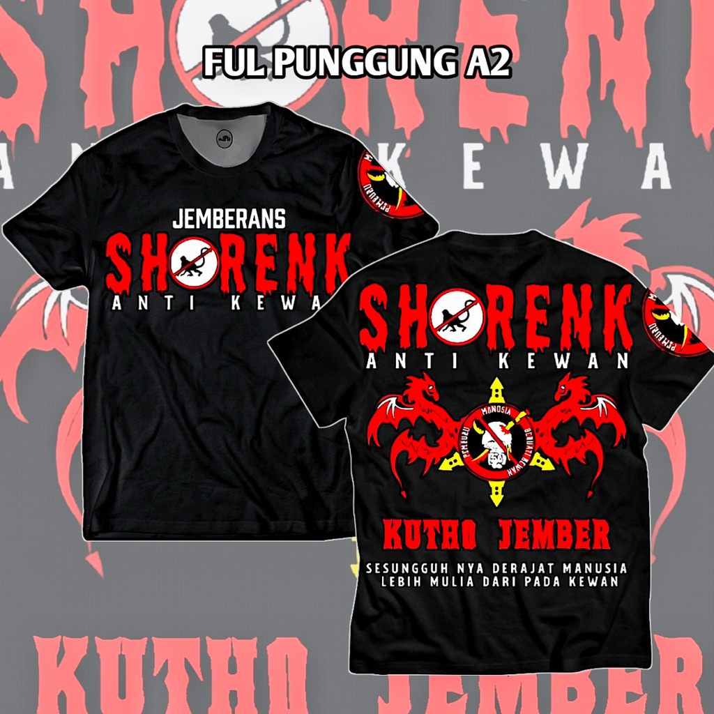 kaos shorenk anti qewan psht jember  terbaru kaos distro disain terbaru SHORENK ANTI QEWAN PSHT JEMB