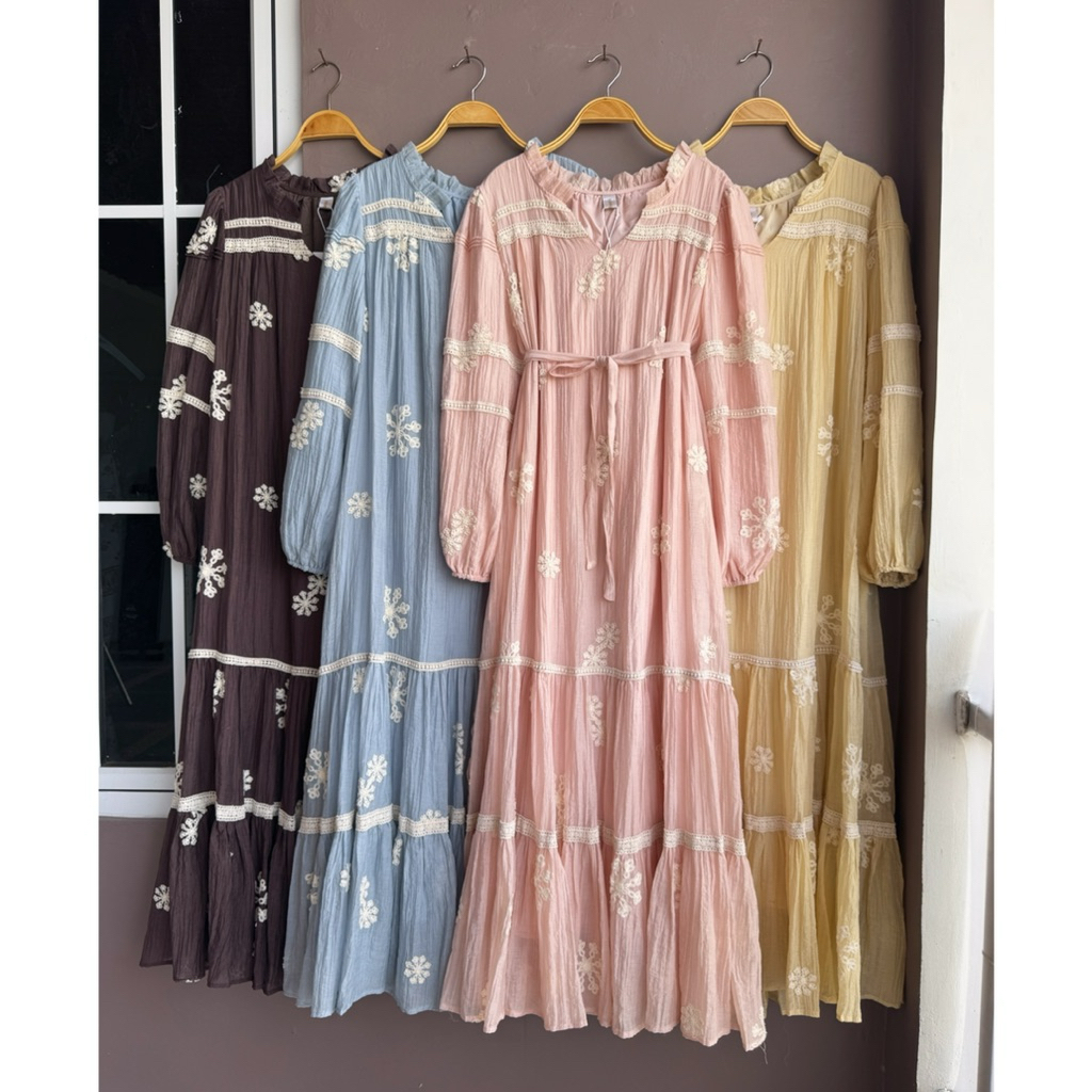 zenia dress, gamis vivorie, gamis Hyeri, dress lfy, lafreya ori, dress Bangkok, gamis import premium