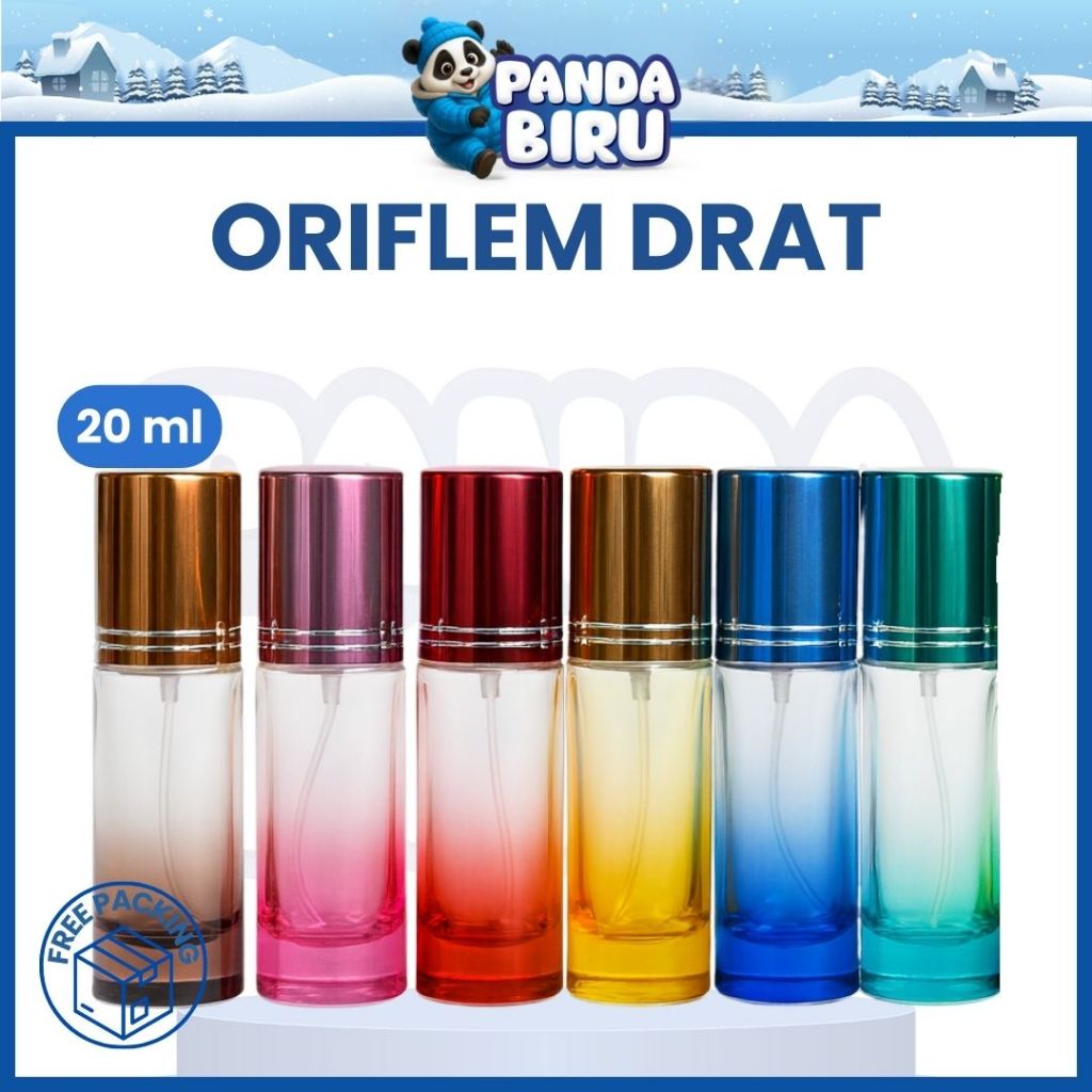 Botol Parfum Oriflame Drat Mix Warna 20ml - Botol Kaca Minyak Wangi Premium