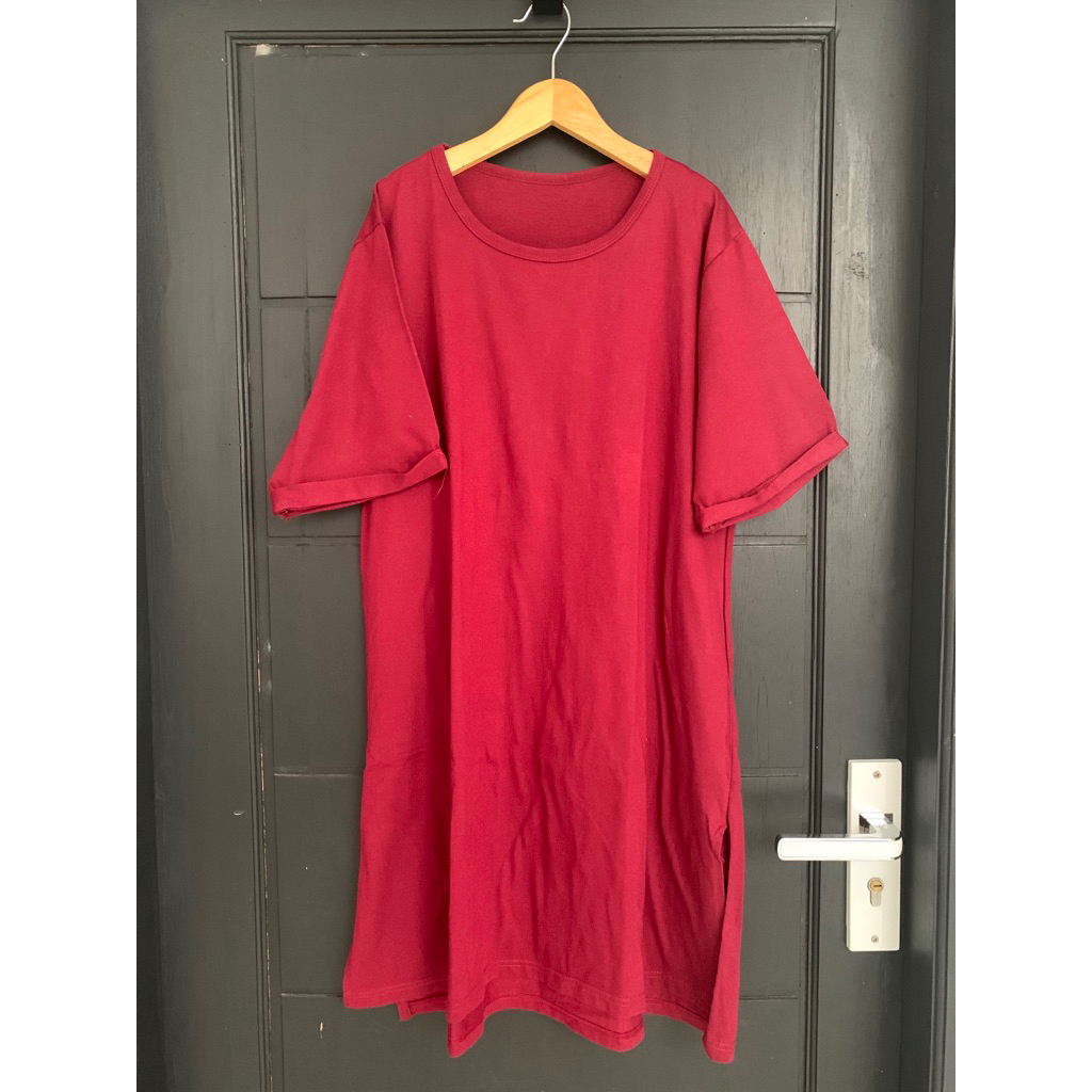 Kaos Tunik Merah Marun