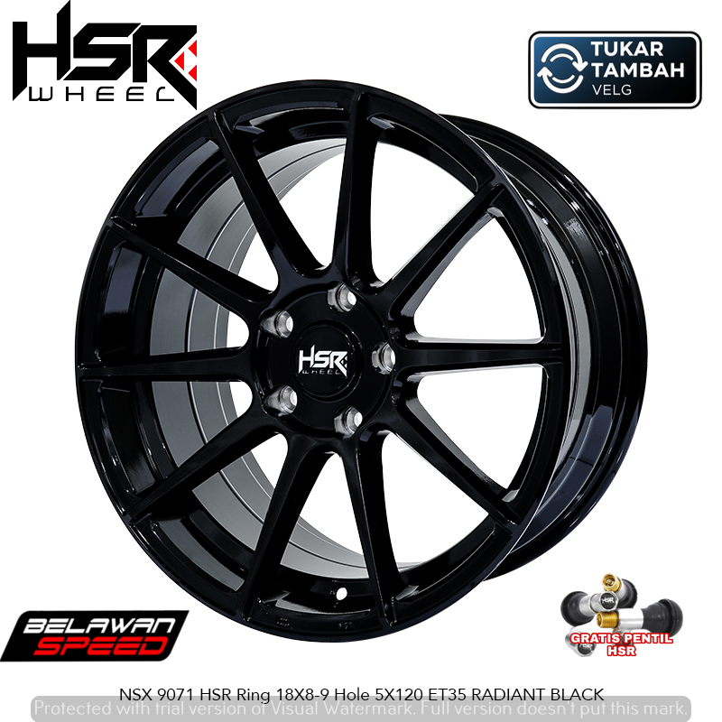 VELG MOBIL HSR NSX 9071 RING 18 PCD 5X120 UNTUk BMW Seri 3 BMW Seri 5 BMW X1 DLL TOKO PELK CIPETE