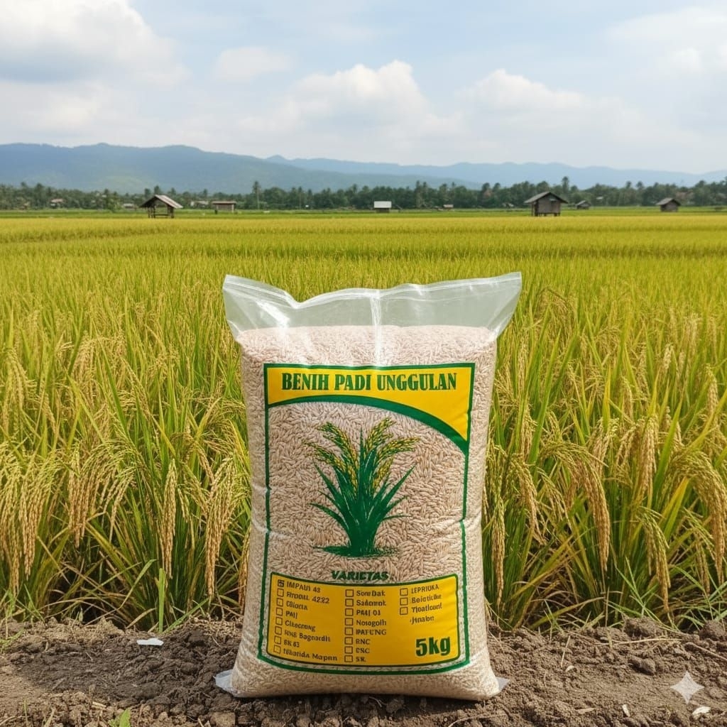 benih padi sertani  unggulan super SERTANI Kemasan 5KG benih padi sertani kemasan 5kg
