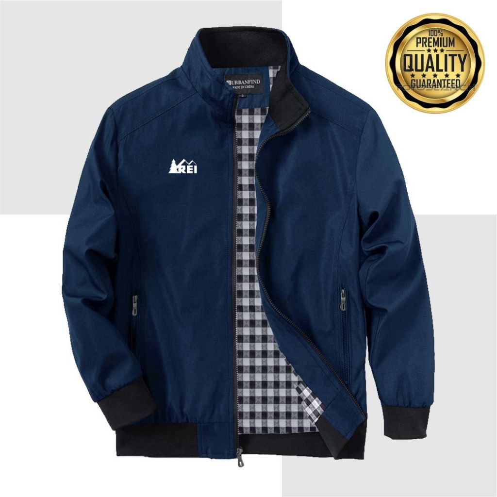 A-rei Jaket Harington/bomber Casual Jaket Parasut Musim Dingin Bahan Taslan Mayer M-L-XL=XXL