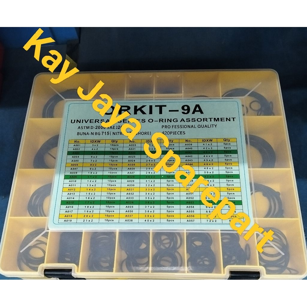 Oring kit set 9A