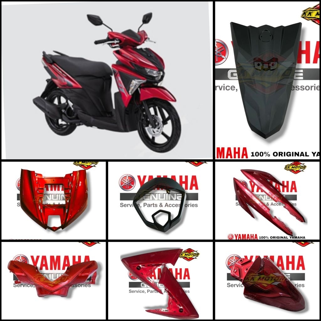 cover full body halus satuan mio soul gt 125, SOUL GT125 merah glossy asli original ygp