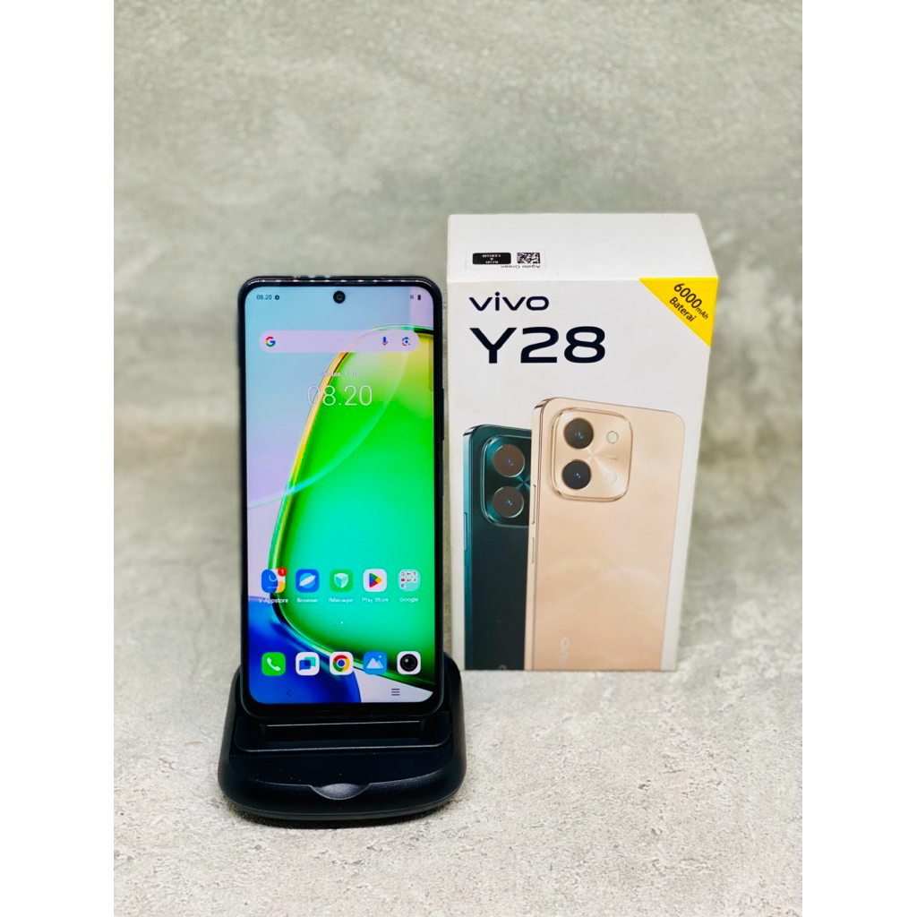 VIVO Y28 RAM 12 (6+6/128) GARANSI RESMI FEBUARI 2026 100% MULUS FULLSET ORIGINAL LIKE NEW SECOND