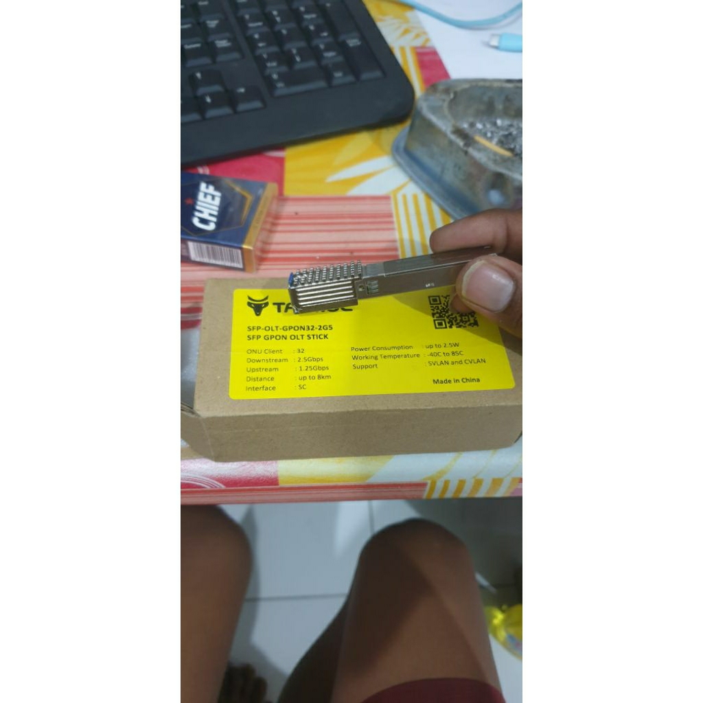 SFP OLT STICK / GPON MINI OLT / MICRO GPON OLT stick merk TARMOC BEKAS REVIEW