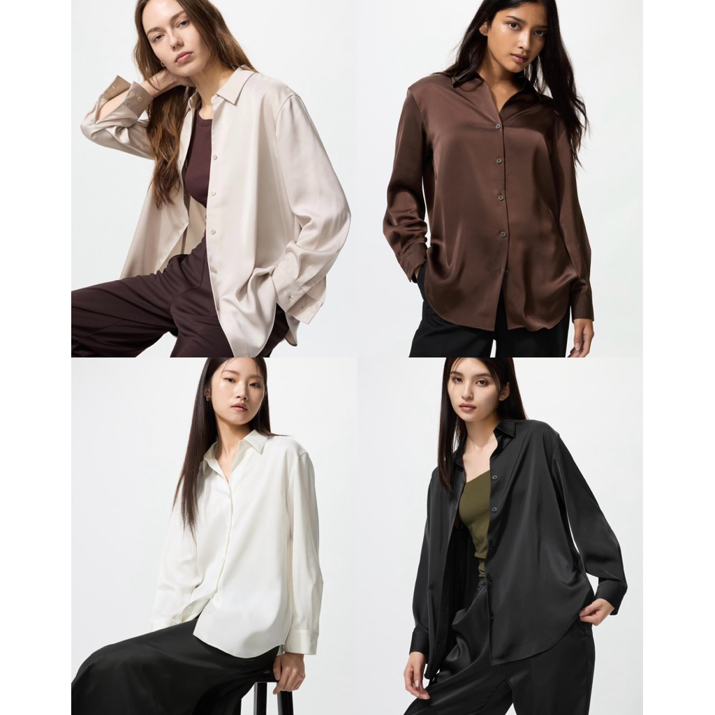 SALE Blouse Satin Uniqlo JASTIP