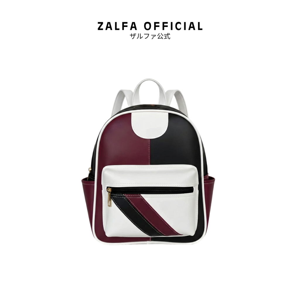 Tas Ransel Eliana Kombinasi / Tas Gendong Kulit Sintetis Wanita Multifungsi