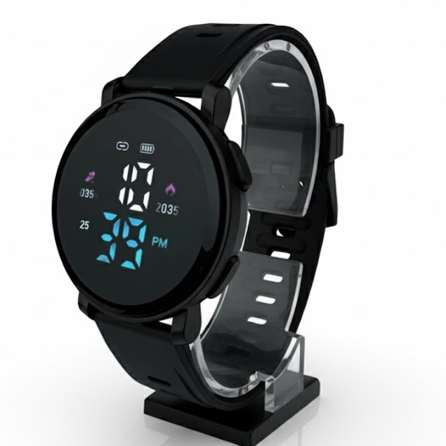 Jam Tangan Led Wanita Digital Rubber Anti Air Ori