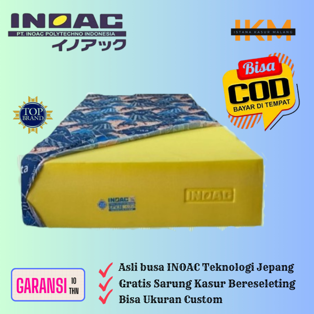 Kasur Busa Inoac 100% Asli Kuning 20/30 Cm
