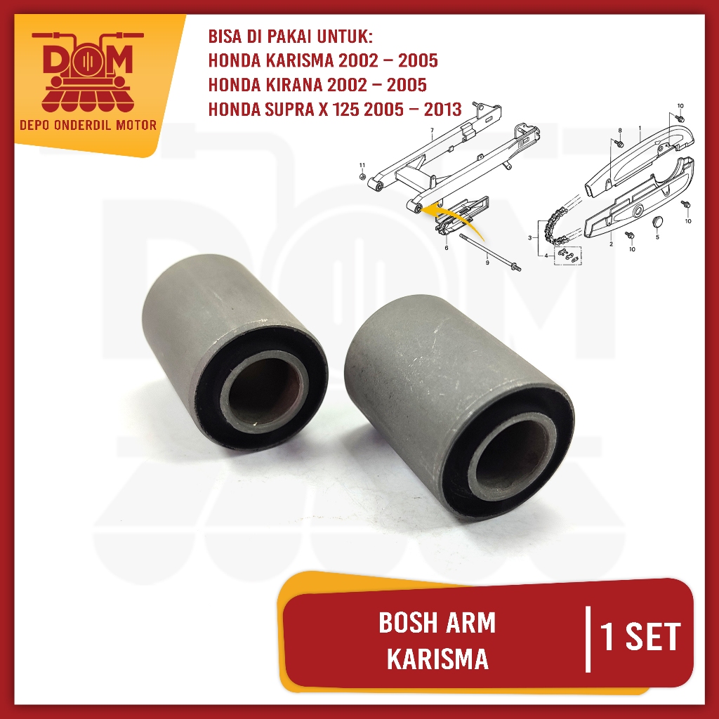 Bosh Arm KARISMA (PSP) Bos Bushing Fork Lengan Ayun Swing Arem Revo Absolute Kirana Supra X 125
