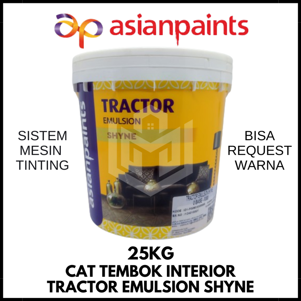 Cat Tembok Interior Tractor Emulsion Shyne Asian Paints 25Kg / Whites