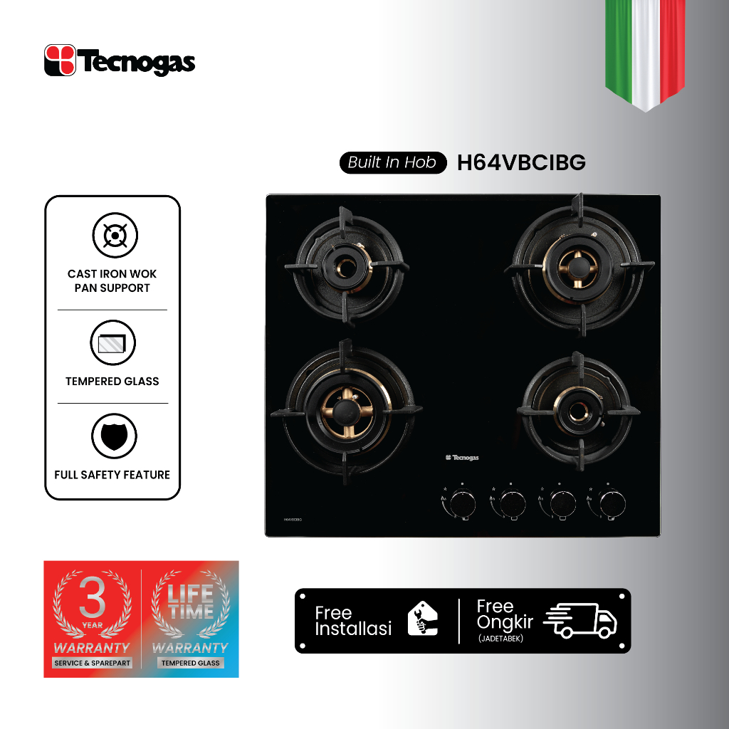 Tecnogas Kompor Tanam H64VBCIBG