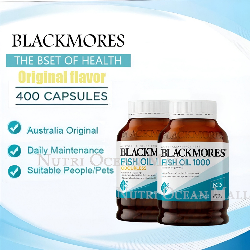 Blackmores Omega 3 Minyak Ikan 400 Kapsul Asli